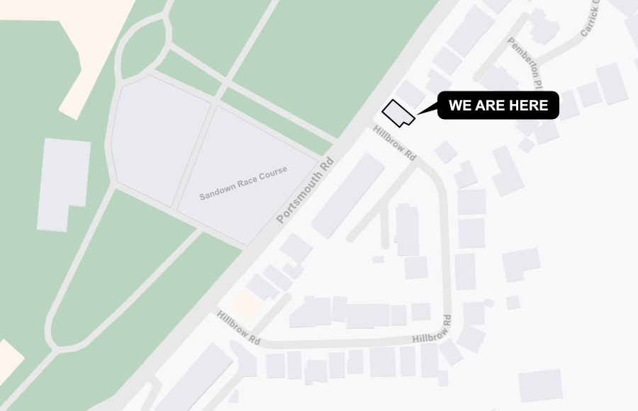 Map of Meads Dental Practice in Esher, Surrey